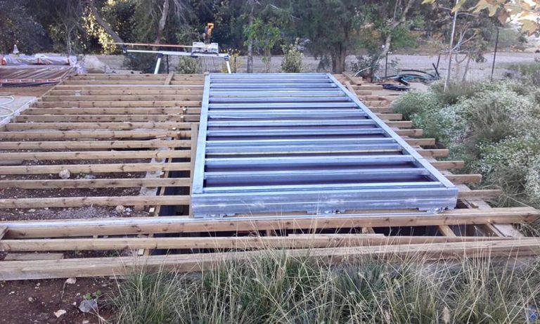 פרויקט בבנייה בריכת זרמים