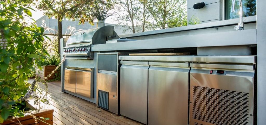 מטבח נירוסטה למרפסת