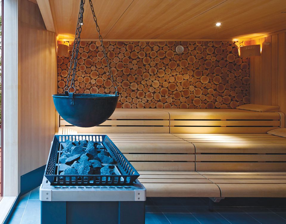 חדר סאונה יבשה וסאונה רטובה דגם Matteo Thun